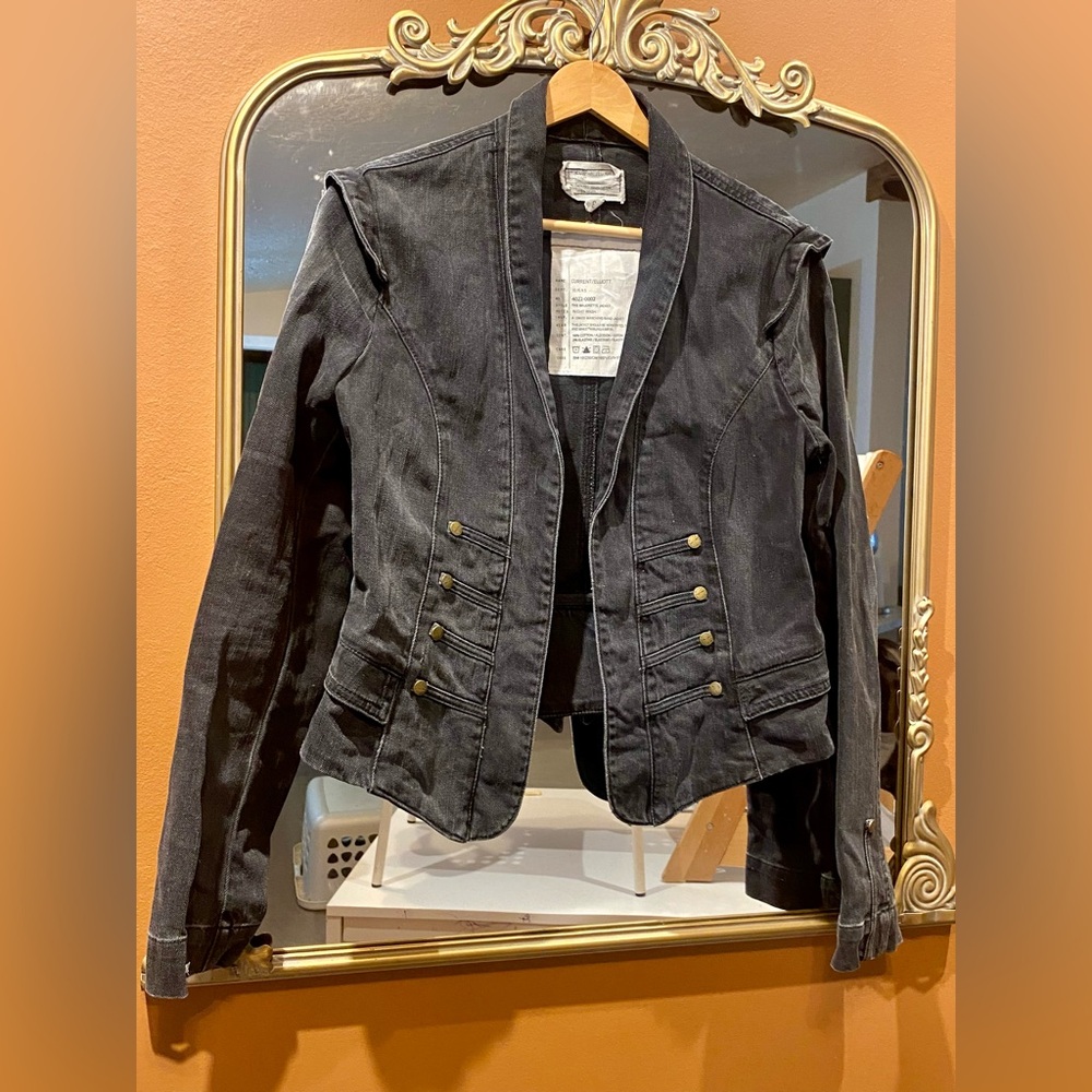 Current/Elliot Women's Black Marching Band Style Jacket